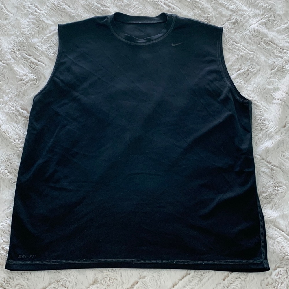 Black Nike Dry-Fit Cut Off Shirt